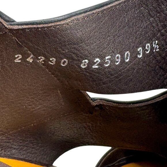 Coclico Fabiana Black Leather Cone Wooden Heel Zip Sandals - Picture 4 of 13